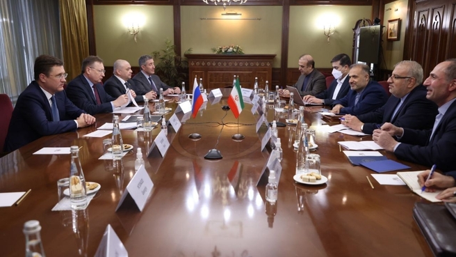 Alexander Novak meets with Iranian Petroleum Minister Javad Owji