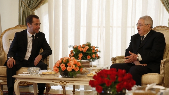 Dmitry Medvedev’s talks with President of Algeria’s Council of the Nation Abdelkader Bensalah