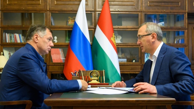 Марат Хуснуллин провёл встречу с губернатором Калужской области Владиславом Шапшой