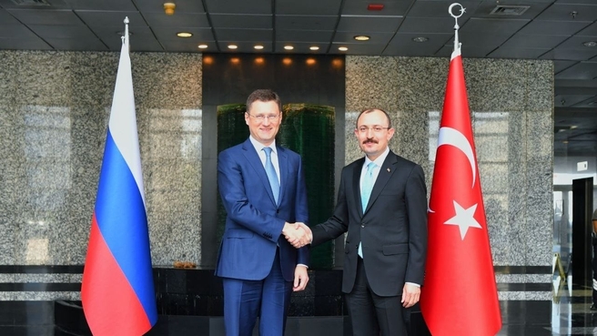 Alexander Novak’s working visit to the Republic of Turkey. With Mehmet Mus, Turkish Minister of Trade and Co-Chair of the Mixed Intergovernmental Commission on Trade and Economic Cooperation