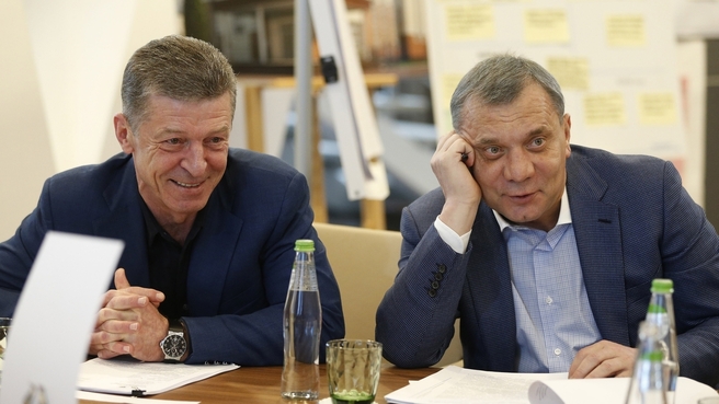 Дмитрий Козак и Юрий Борисов на выездном совещании «Национальные проекты – этап “реализация”»