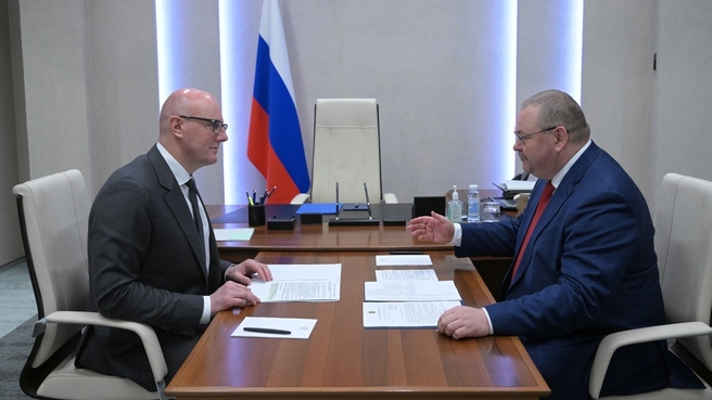 Рабочая встреча Дмитрия Чернышенко с губернатором Пензенской области Олегом Мельниченко