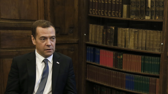 Dmitry Medvedev is interviewed by Time magazine