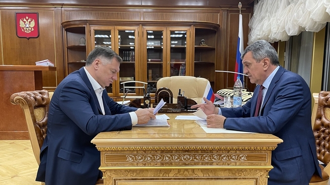 Марат Хуснуллин провёл рабочую встречу с главой Республики Северная Осетия – Алания Сергеем Меняйло