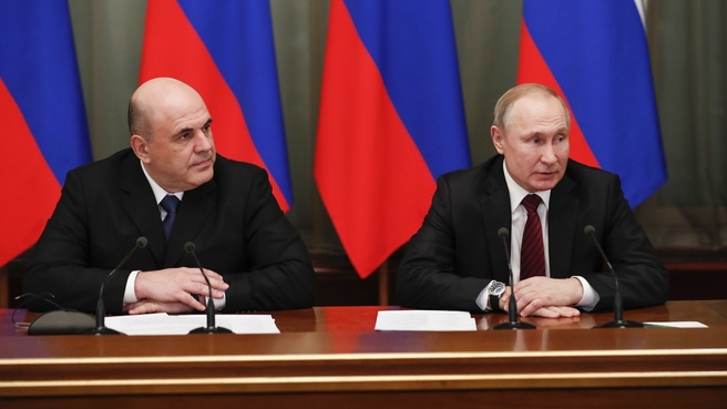 Встреча Президента России Владимира Путина с вновь назначенными членами Правительства