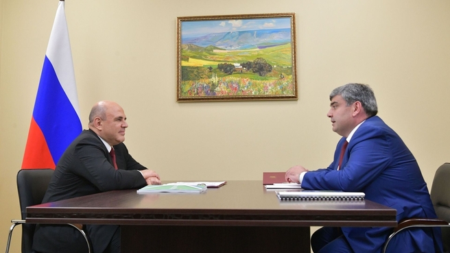 Беседа Михаила Мишустина с Главой Кабардино-Балкарской Республики Казбеком Коковым