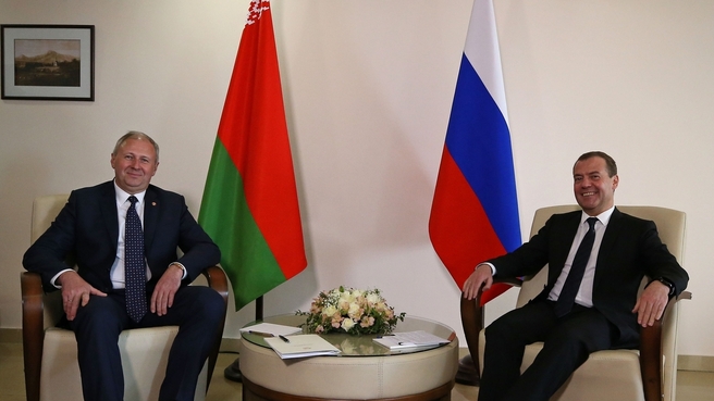 Meeting with Prime Minister of Belarus Sergei Roumas