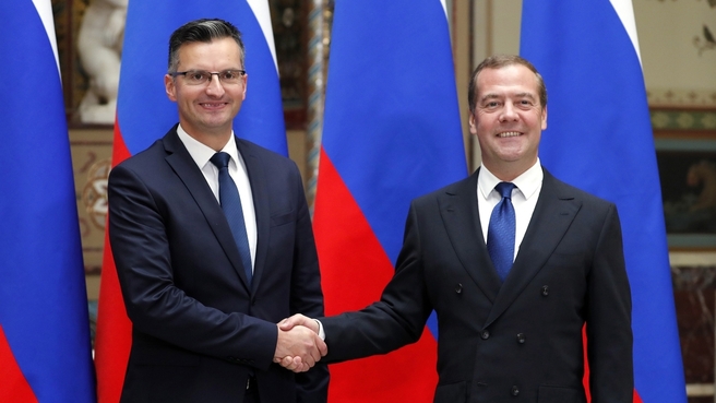 Встреча Дмитрия Медведева с Председателем Правительства Республики Словения Марьяном Шарецем