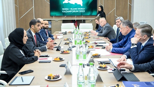 Марат Хуснуллин провёл двусторонние встречи с представителями мусульманских стран в рамках XIV Международного экономического форума «Россия – Исламский мир: KazanForum»