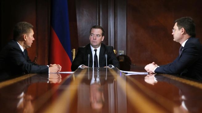 Встреча с Министром энергетики Александром Новаком и председателем правления ОАО «Газпром» Алексеем Миллером
