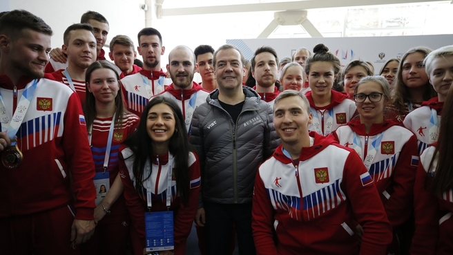Встреча с тренерами и студентами – членами спортивной сборной команды России