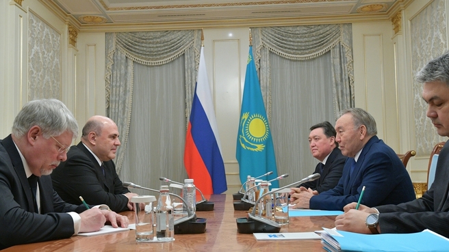 Встреча Михаила Мишустина с первым Президентом Республики Казахстан Нурсултаном Назарбаевым