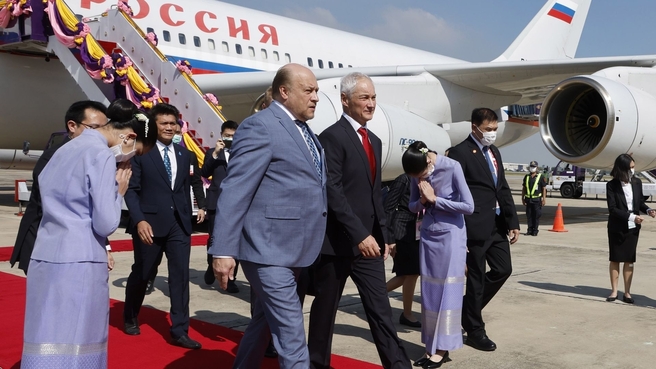 Andrei Belousov arrives in Thailand to take part in the APEC summit