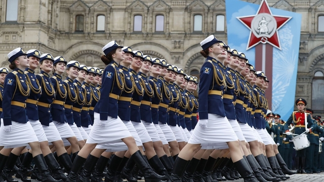 На военном параде в честь 76-й годовщины Победы в Великой Отечественной войне