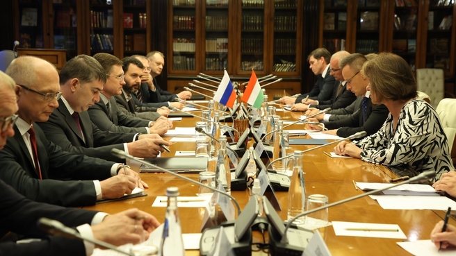Встреча Александра Новака и Министра внешнеэкономических связей и иностранных дел Венгрии Петера Сийярто