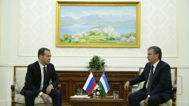 Встреча Дмитрия Медведева с Премьер-министром Узбекистана Шавкатом Мирзиёевым