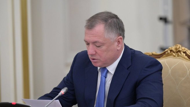 Марат Хуснуллин на оперативном совещании с вице-премьерами