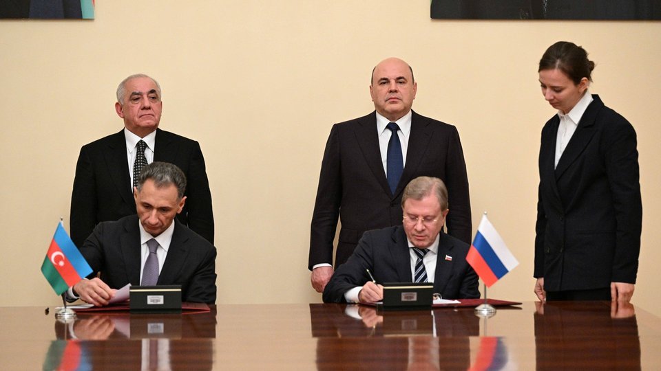 Подписание документов по итогам российско-азербайджанских переговоров