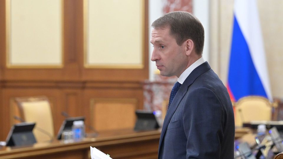 Министр природных ресурсов и экологии Александр Козлов на заседании Правительства