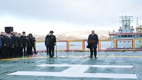 Михаил Мишустин принял участие в церемонии приёмки головного универсального атомного ледокола «Арктика»